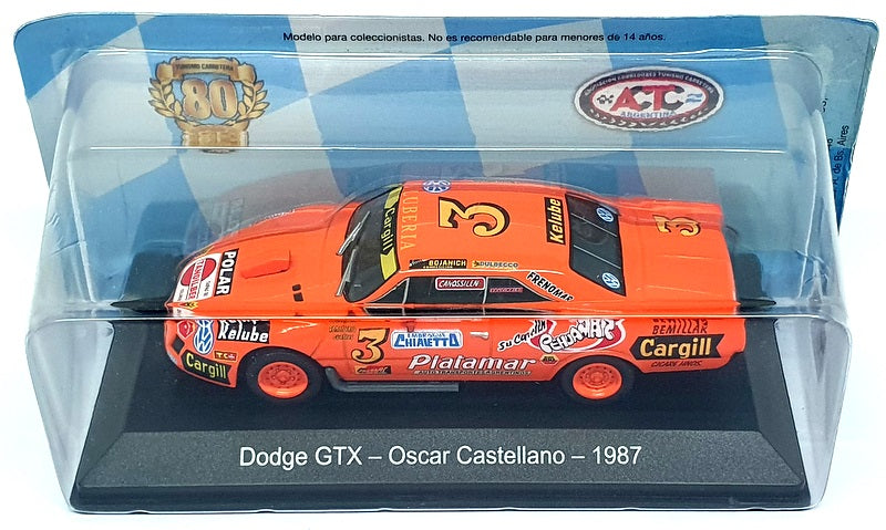 Altaya 1/43 Scale DG1987 - Dodge GTX #3 O. Castellano - Orange