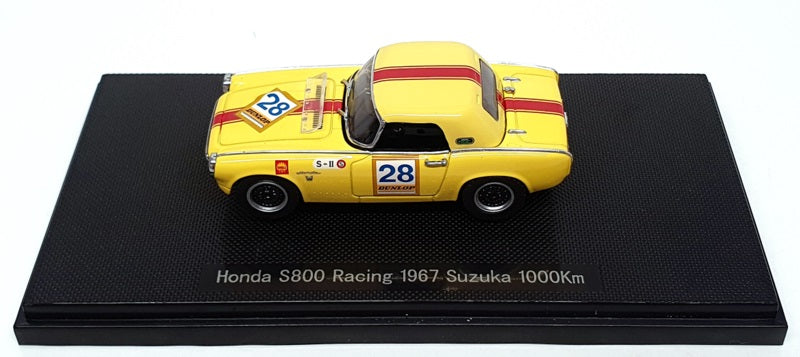 Ebbro 1/43 Scale 43934 - Honda S800 Racing 1967 Suzuka 1000Km #28 - Yellow