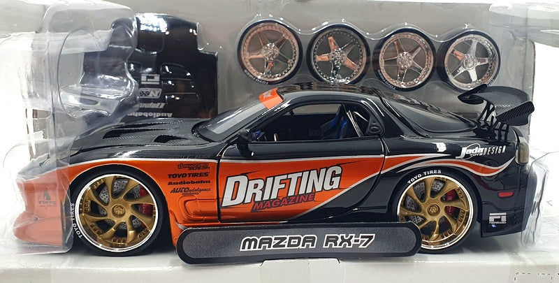 JADA 1/24 - 53375 Import Racer Mazda RX-7 - Black/Orange