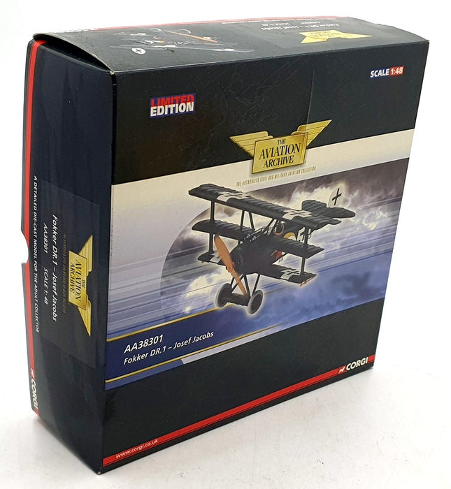 Corgi 1/48 Scale Diecast AA38301 - Fokker DR.1 Josef Jacobs Tri-Plane