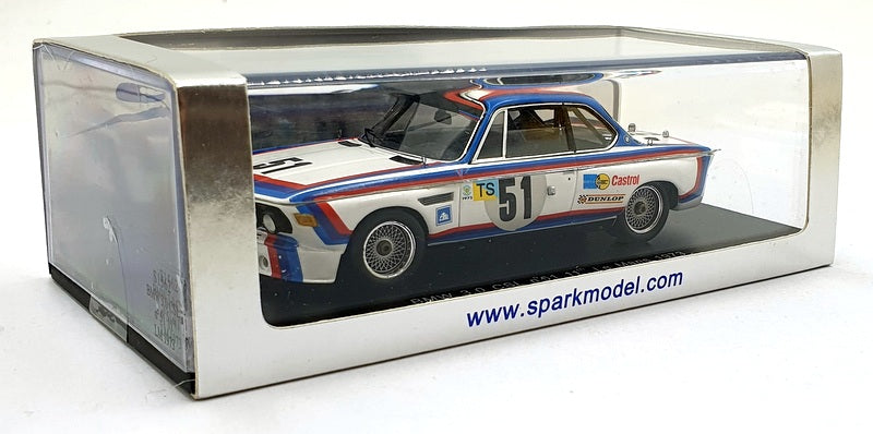 Spark Model 1/43 Scale S1562 - BMW 3.0 CSL #51 11th Le Mans Rally 1973