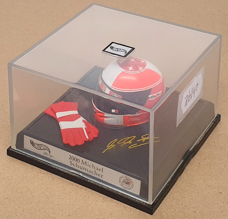 Hot Wheels 1/8 Scale 26140 - 2000 Michael Schumacher F1 Ferrari Helmet & Gloves