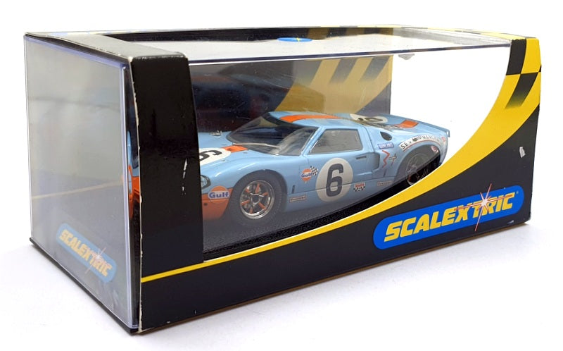 Scalextric 1/32 Scale Slot Car C2404 - Ford GT40 #6 1969 - Blue/Orange