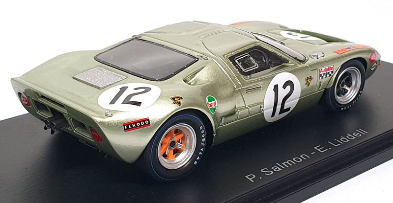 Spark 1/43 Scale S4539 - Ford GT40 #12 24H Le Mans 1968 - Met Lt Green