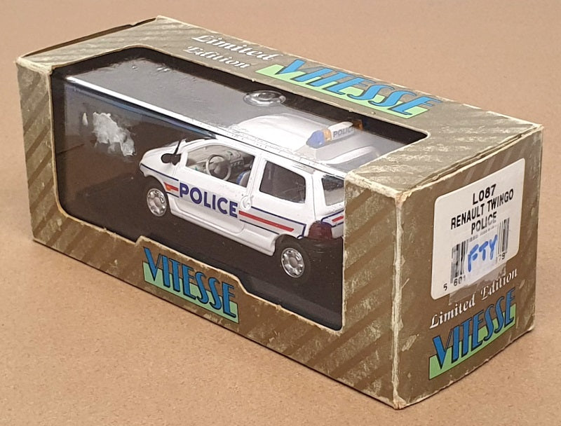 Vitesse 1/43 Scale Diecast L087 - Renault Twingo Police Car - White