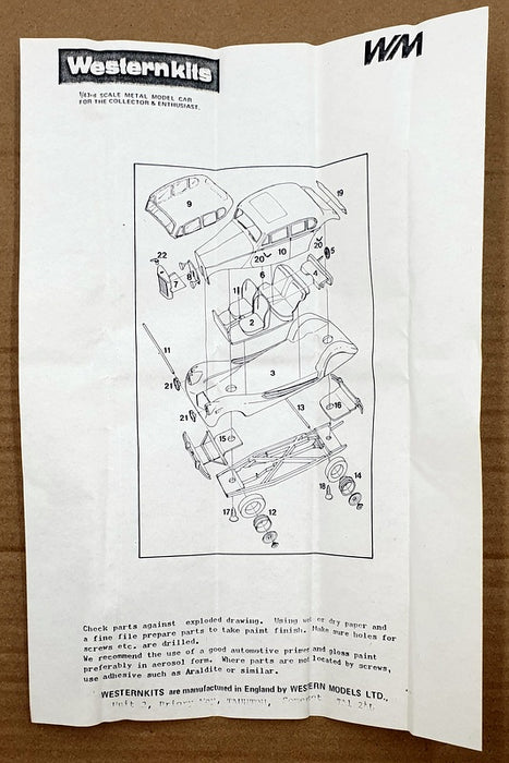 Western Models 1/43 Scale Unbuilt Kit WMS 41 - 1949 Jaguar Mk V Saloon