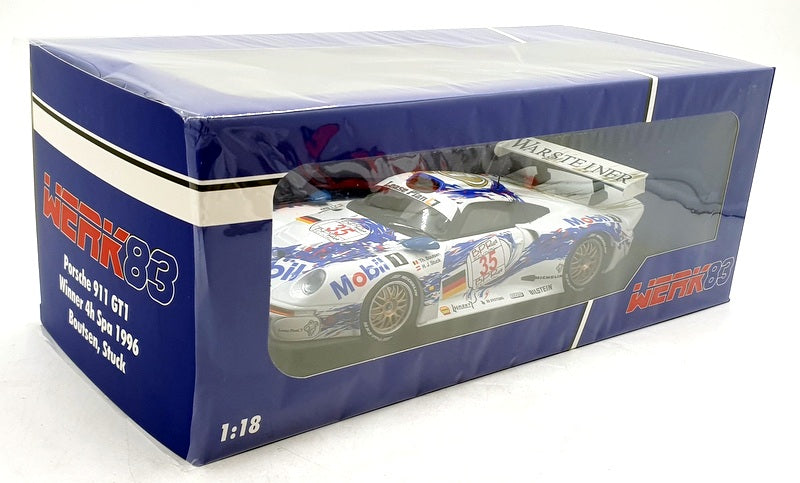 Werk83 1/18 Scale Diecast W18013009 Porsche 911 GT1 Spa 1996 Winner Stuck #35