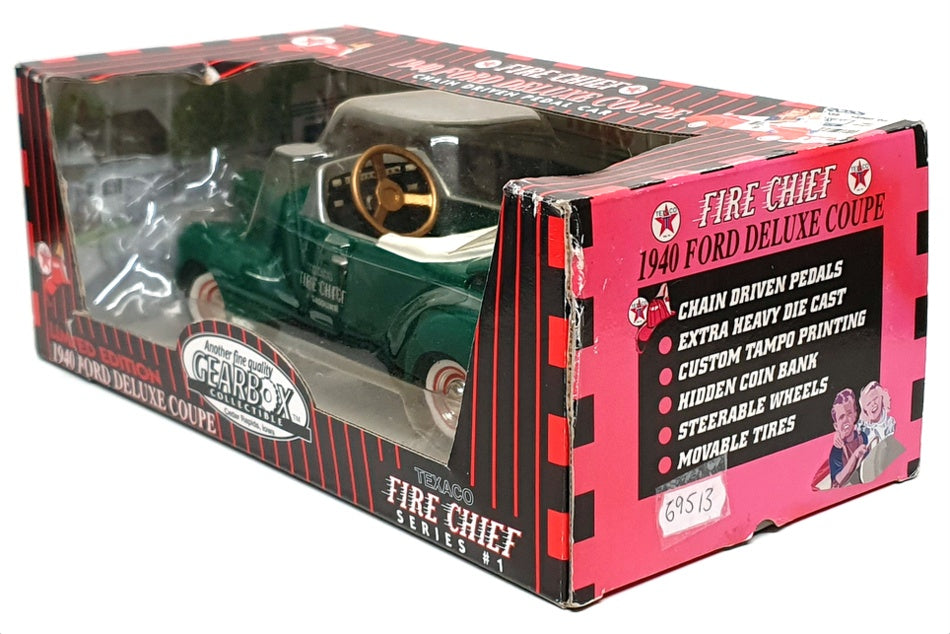 Gearbox 69513 - Fire Chief 1940 Ford Deluxe Coupe Chain Driven Pedal Car - Green