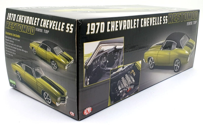 Acme 1/18 Scale A1805525VT 1970 Chevrolet Chevelle SS Restomod Vinyl Top - Green