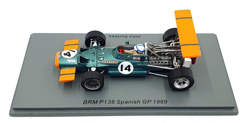 Spark 1/43 Scale S5705 - BRM P138 Spanish GP 1969 F1 #14 John Surtees