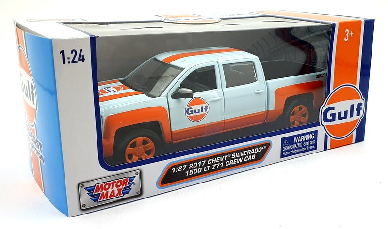 Motor Max 1/27 Scale 79666 - 2017 Chevy Silverado 1500 LT Z71 Crew Cab (Gulf)