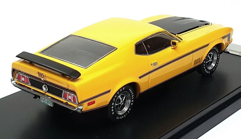 PremiumX 1/43 Scale Diecast PRD397J - 1971 Ford Mustang Mach 1 - Yellow