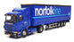 Corgi 1/50 Scale 76402 - Scania Curtainside Truck Norfolk Line - Blue