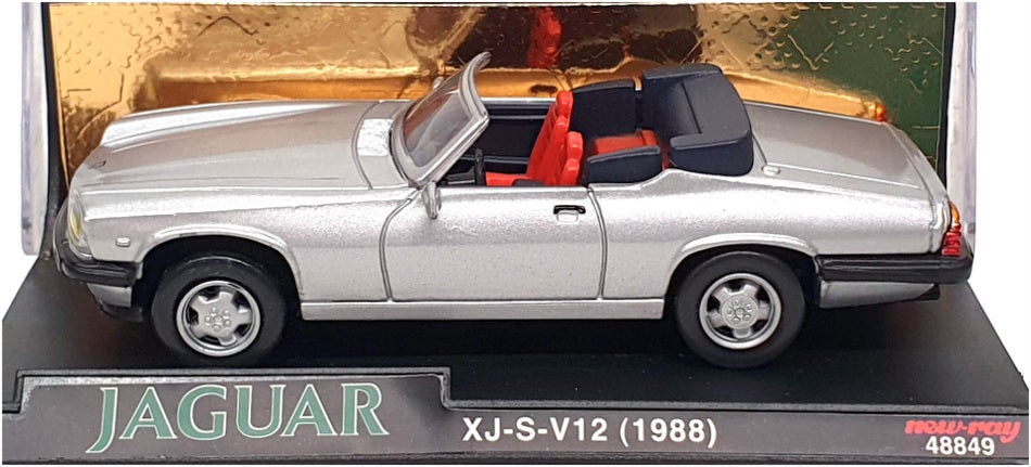 Newray 1/43 Scale Diecast 48849 - 1988 Jaguar XJS V12 - Silver