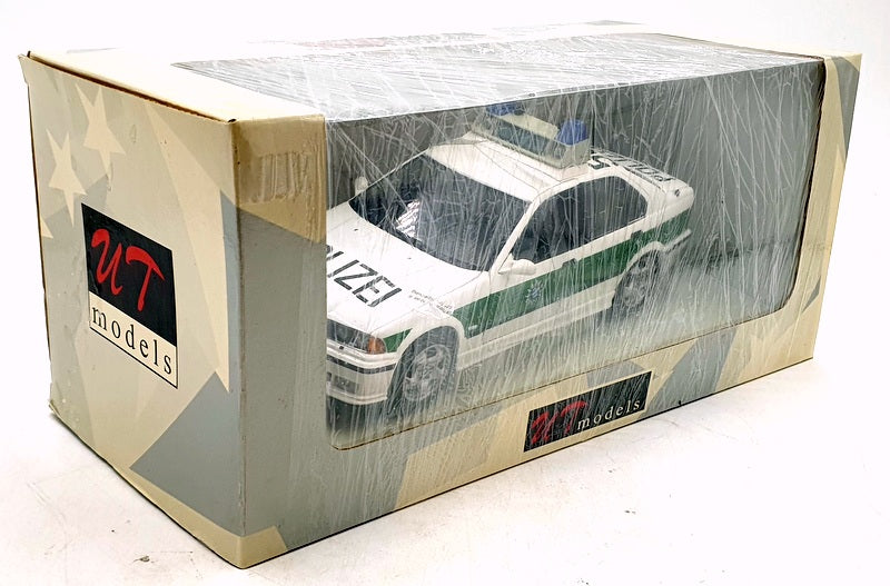 UT Models 1/18 scale Diecast 20531 - BMW E36 M3 Police Car - White/Green