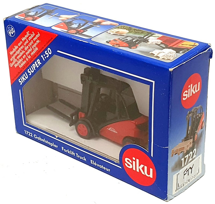 Siku 1/50 Scale Diecast 1722 - Linde Forklift Truck - Red/Black