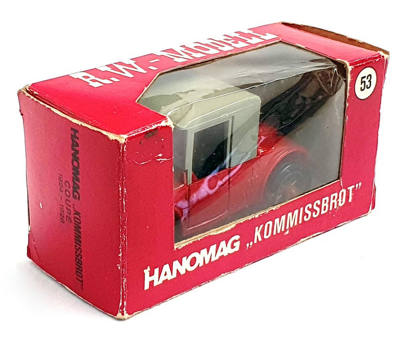 R.W. Modell 1/43 Scale No.53 - 1924-28 Hanomag Kommissbrot Coupe - Red/Grey