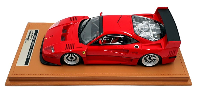 Tecnomodel 1/18 Scale TM18-286G - 1996 Ferrari F40 24h LM Red w/ Silver Wheels