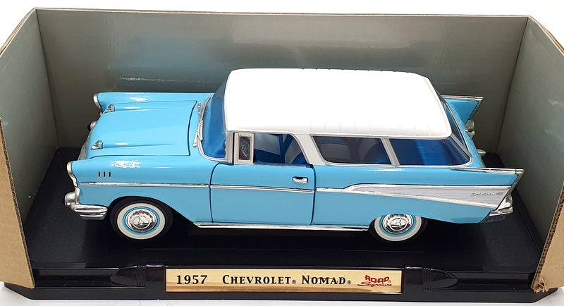 Road Signature 1/18 Scale Diecast 92088 - 1957 Chevrolet Nomad - Blue