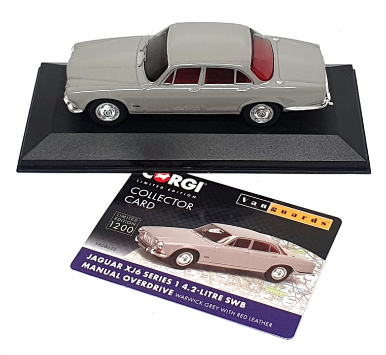 Vanguards 1/43 Scale VA08622 Jaguar XJ6 S1 4.2L Manual Overdrive Warwick - Grey