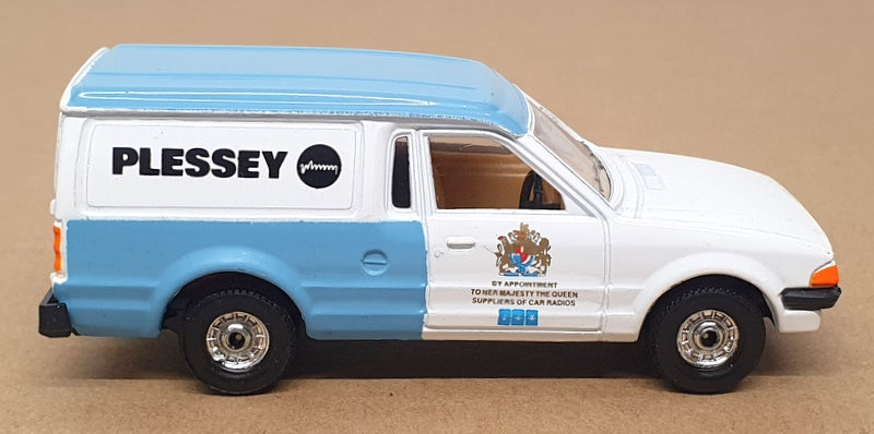 Corgi Appx 11.5cm Long C496/9 - Ford Escort Van (Plessey) Lt Blue/White