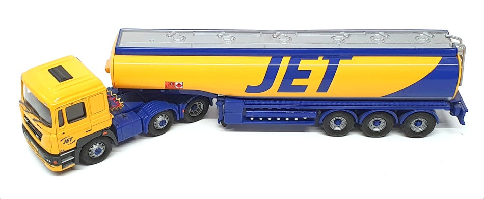 Corgi 1/50 Scale CC12708 - ERF ECS Petrol Tanker Truck "Jet" - Yellow/Blue