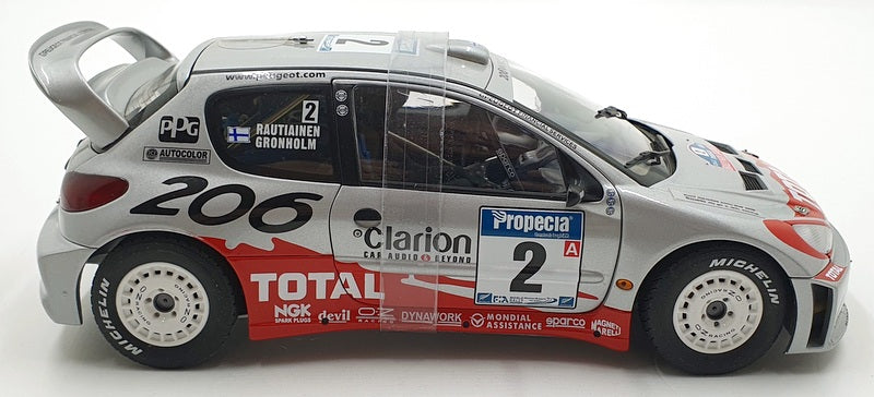 Autoart 1/18 Scale Diecast DC19923E - Peugeot 206 WRC #2 Gronholm