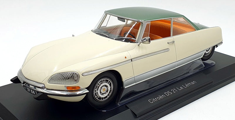 Norev 1/18 scale Diecast 181751 - 1968 Citroen DS 21 Le Leman Ivory / Met. Green