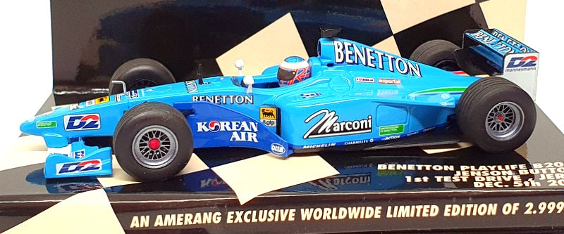 Minichamps 1/43 Scale 433 000111 F1 Benetton Playlife B200 1st Test Jerez 2000