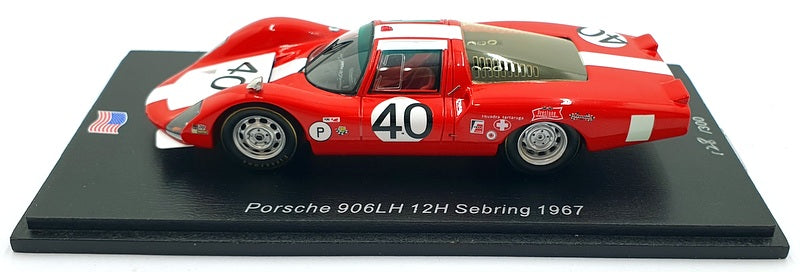 Spark Model 1/43 Scale Resin US268 - Porsche 906LH 12H Sebring 1967