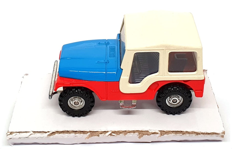 Corgi 9cm Long Diecast 441 - Jeep CJ-5 - Blue/White/Red