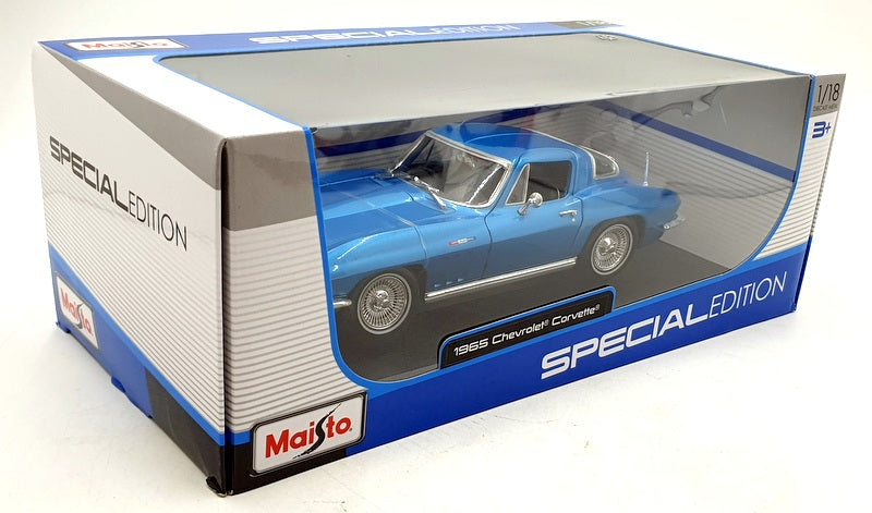 Maisto 1/18 Scale Diecast 31640 - 1965 Chevrolet Corvette Stingray Met Blue