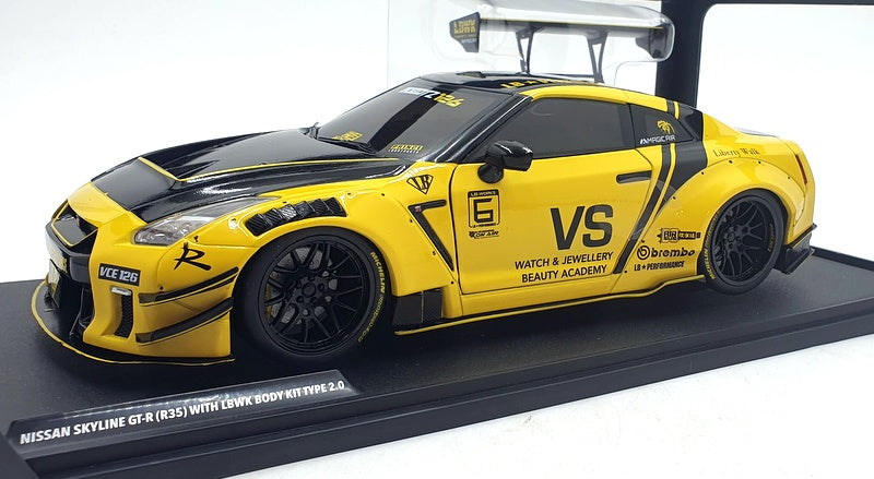 Solido 1/18 Scale Diecast S1805809 - Nissan GTR 35 LB Walk Type 2 Yellow