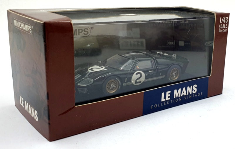 Minichamps 1/43 Scale 400 668402 - Ford GT40 MkII #2 1st 24h Le Mans 1966