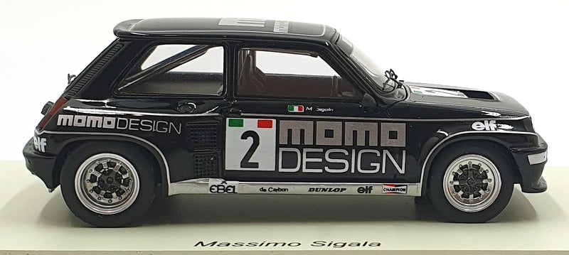 Spark Model 1/43 Scale Resin S6020 - Renault 5 Turbo EC MOMO Noire Sigala 1981