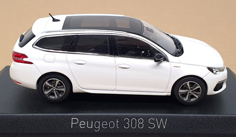 Norev 1/43 Scale 47318 - 2017 Peugeot 308 SW GT Line - Pearl White