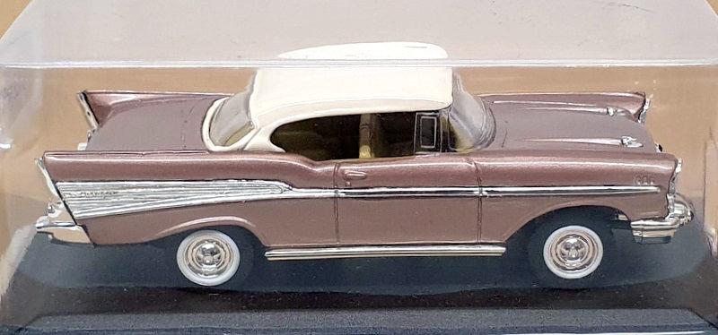 Altaya 1/43 Scale 13125 - 1957 Chevrolet Bel Air - India Ivory/Dusk Rose