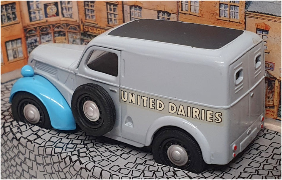 Corgi 1/43 Scale 96866 - Ford Popular Van (United Dairies) Grey/Blue - REWORKED