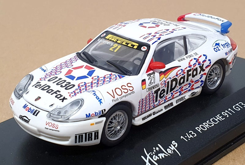 DCC (Hamleys) 1/43 Scale 681940 - Porsche 911 GT3 Race Car #21 Kelleners - White