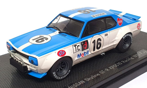 Ebbro 1/43 Scale 44139 - Nissan Skyline GT-R KPGC10 #16 Fuji 1972 M. Hasemi