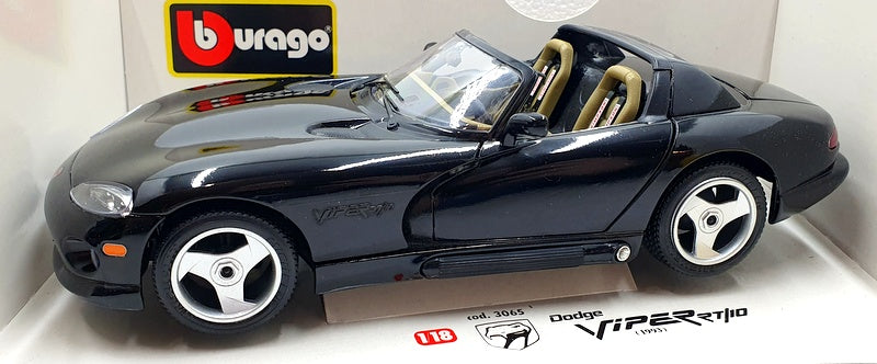 Burago 1/18 Scale Diecast 3065 - Dodge Viper TR/10 1992 - Black