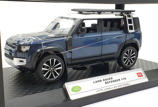 QY Toys 1/24 Scale Diecast Q2002A - Land Rover Defender 110 - Dark Blue/White