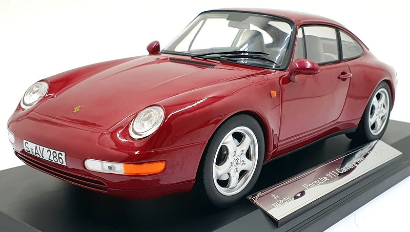 Norev 1/18 Scale Diecast 187597 - 1994 Porsche 911 Carrera Red Met.