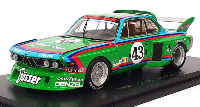 Spark 1/43 Scale CK73465 - BMW 3.5 CSL #43 Le Mans 1976 - Green