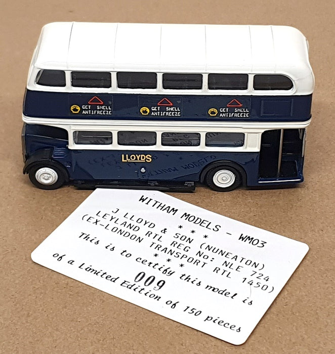 EFE 1/76 Scale C301A - AEC Regent Bus (Lloyds) REWORKED - Dk Blue/White