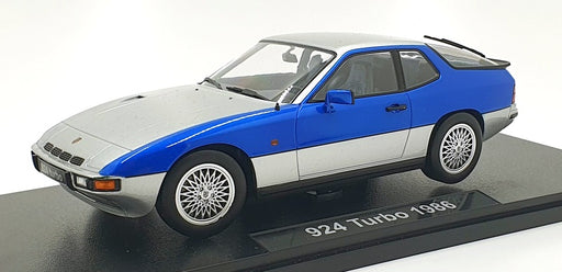 KK 1/18 Scale Diecast KKDC180903 - 1986 Porsche 924 Turbo - Silver/Blue