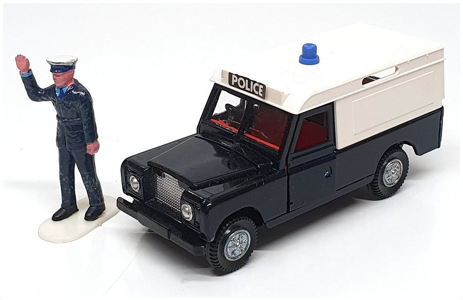 Dinky Toys Original Diecast 277 -  Police Land Rover With Figure - Dk Blue/White