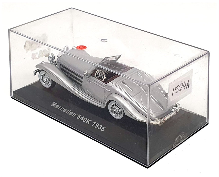 Altaya 1/43 Scale Diecast 1524A - 1936 Mercedes Benz 540K - Silver Grey