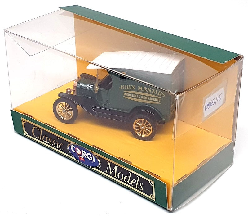 Corgi Appx 9cm Long Diecast D865/15 - Ford Model T Van (John Menzies) Green