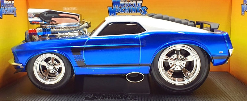 Muscle Machine 1/18 Scale Diecast 71166 - 1969 Ford Boss 302 Vote America Blue 